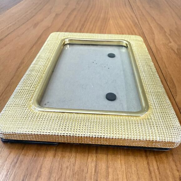 Brass Picture Frame Etched Rounded Rectangle 4.75” x 6.25” - Picture 3 of 6